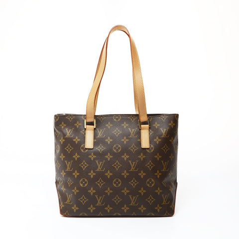 LOUIS VUITTON 2002 Cava Piano Monogram Tote Bag Brown WS26947