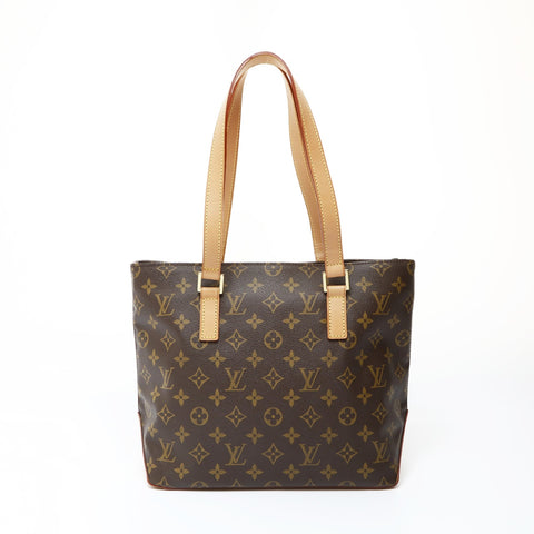 LOUIS VUITTON 2002 Cava Piano Monogram Tote Bag Brown WS26947