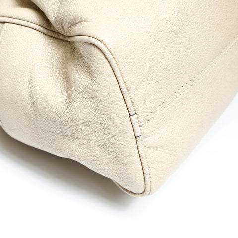 LOEWE Anagram glitter Boston bag 2way Handbag beige WS26948