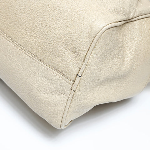 LOEWE Anagram glitter Boston bag 2way Handbag beige WS26948