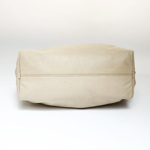 LOEWE Anagram glitter Boston bag 2way Handbag beige WS26948