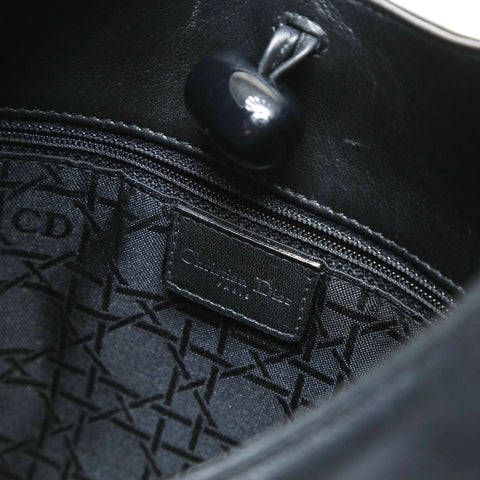 Christian Dior Marispearl Leather Shoulder Bag black WS26952