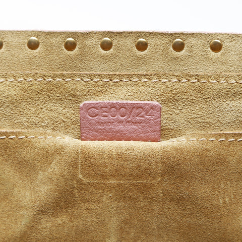 CELINE Boogie Back Leather Studs Handbag pink WS26955