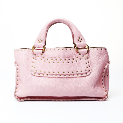 CELINE Boogie Back Leather Studs Handbag pink WS26955