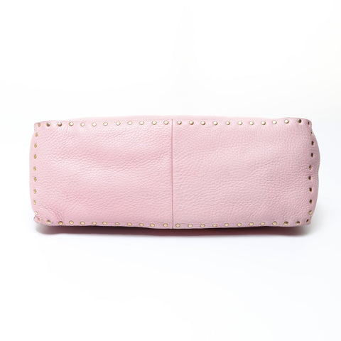 CELINE Boogie Back Leather Studs Handbag pink WS26955