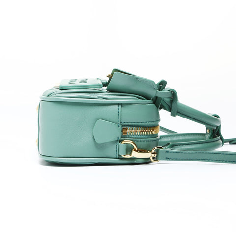 Miu Miu Arcadi Matelasse Leather 2WAY Handbag green WS26964