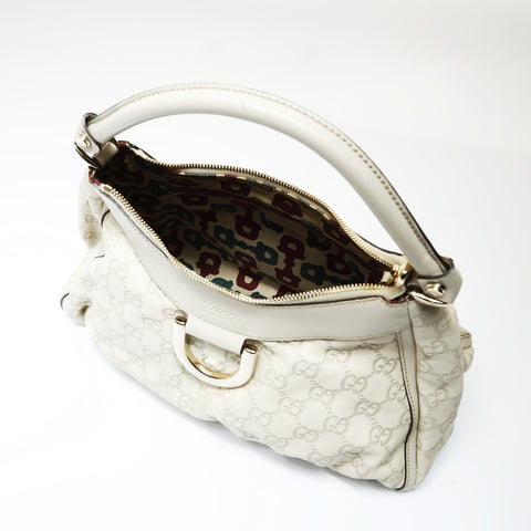 GUCCI GG Shima Abby Hobo Ivory Handbag white WS26971