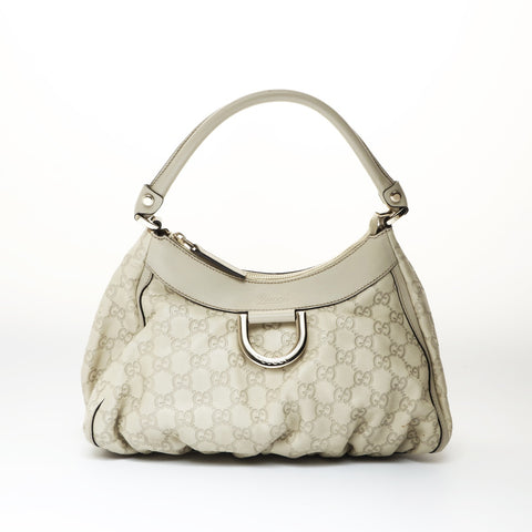 GUCCI GG Shima Abby Hobo Ivory Handbag white WS26971