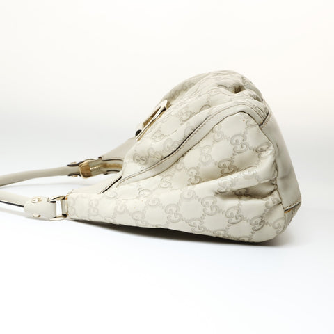 GUCCI GG Shima Abby Hobo Ivory Handbag white WS26971