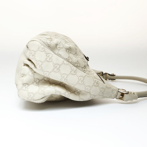 GUCCI GG Shima Abby Hobo Ivory Handbag white WS26971
