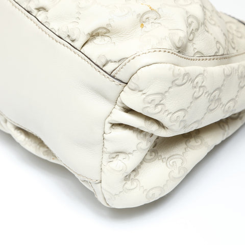 GUCCI GG Shima Abby Hobo Ivory Handbag white WS26971