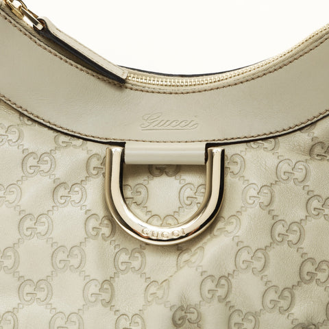 GUCCI GG Shima Abby Hobo Ivory Handbag white WS26971