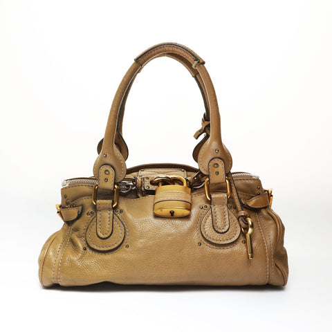 Chloe Paddington Leather Shoulder Bag beige WS26972