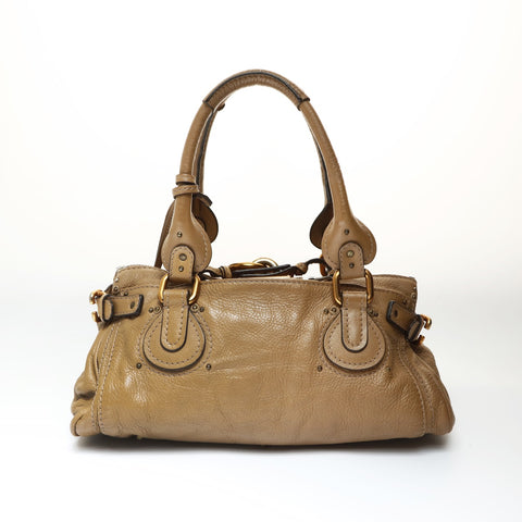 Chloe Paddington Leather Shoulder Bag beige WS26972