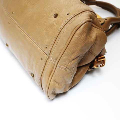 Chloe Paddington Leather Shoulder Bag beige WS26972
