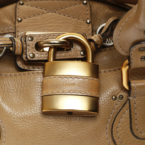 Chloe Paddington Leather Shoulder Bag beige WS26972