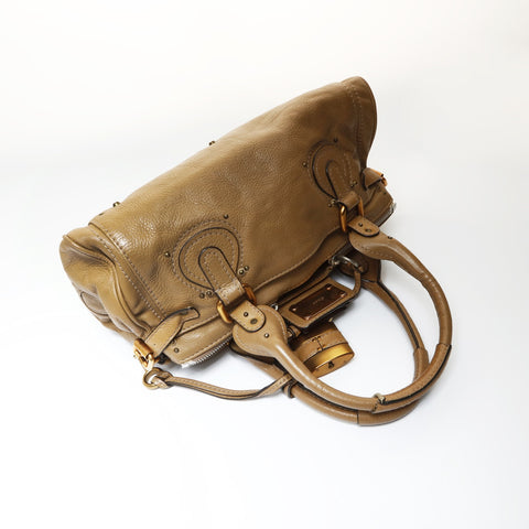 Chloe Paddington Leather Shoulder Bag beige WS26972