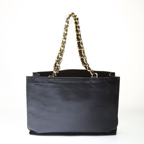 CHANEL BigCoco Chain Tote Bag in lambskin Tote Bag black WS26974