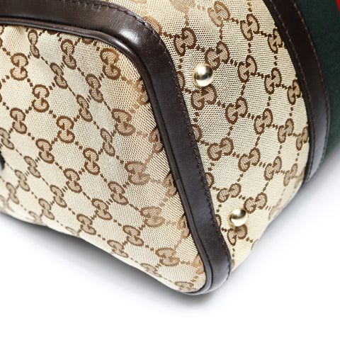 GUCCI GG Canvas Sherry Line Boston Bag Shoulder Bag beige WS26978