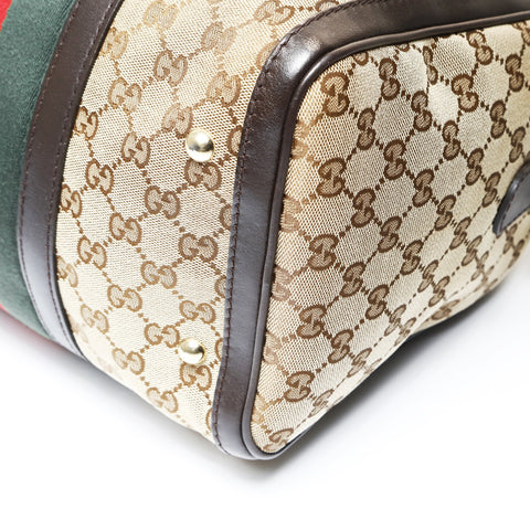 GUCCI GG Canvas Sherry Line Boston Bag Shoulder Bag beige WS26978