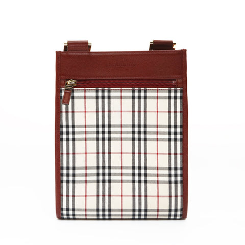 BURBERRY Nova check canvas x leather Shoulder Bag beige WS26980