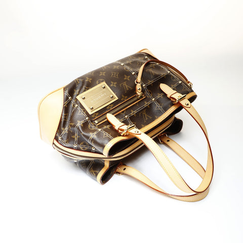 LOUIS VUITTON 2007 Monogram Rivet Handbag Brown WS26981