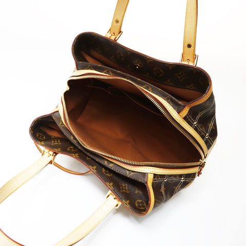 LOUIS VUITTON 2007 Monogram Rivet Handbag Brown WS26981