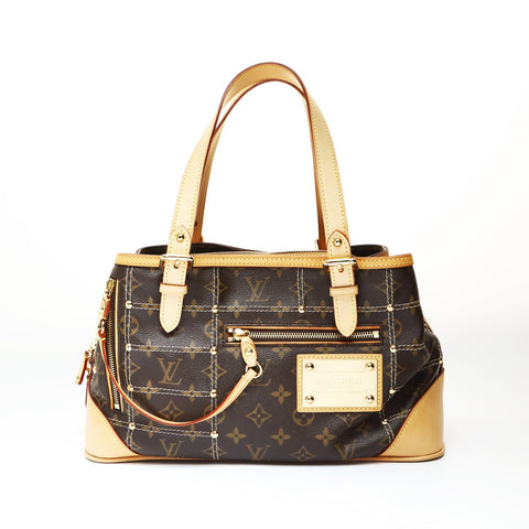 LOUIS VUITTON 2007 Monogram Rivet Handbag Brown WS26981