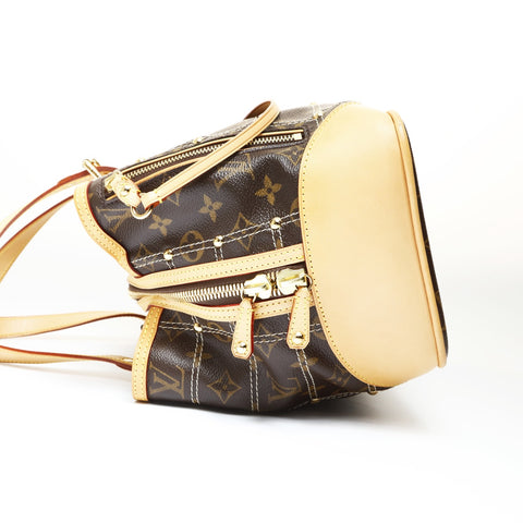 LOUIS VUITTON 2007 Monogram Rivet Handbag Brown WS26981