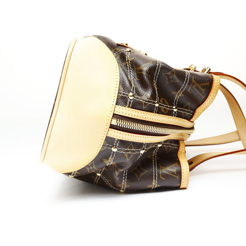 LOUIS VUITTON 2007 Monogram Rivet Handbag Brown WS26981