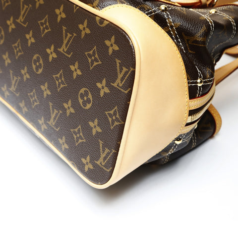 LOUIS VUITTON 2007 Monogram Rivet Handbag Brown WS26981
