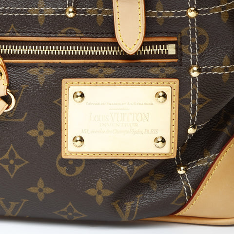 LOUIS VUITTON 2007 Monogram Rivet Handbag Brown WS26981