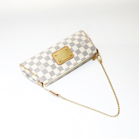 LOUIS VUITTON 2010 Damier Azur Eva Shoulder Bag white WS26984