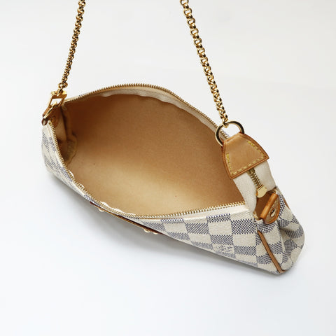LOUIS VUITTON 2010 Damier Azur Eva Shoulder Bag white WS26984
