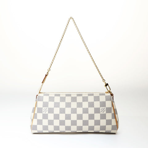 LOUIS VUITTON 2010 Damier Azur Eva Shoulder Bag white WS26984