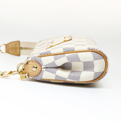 LOUIS VUITTON 2010 Damier Azur Eva Shoulder Bag white WS26984
