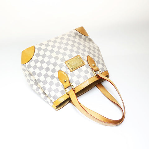 LOUIS VUITTON 2008 Damier Hampstead PM Handbag white WS26986