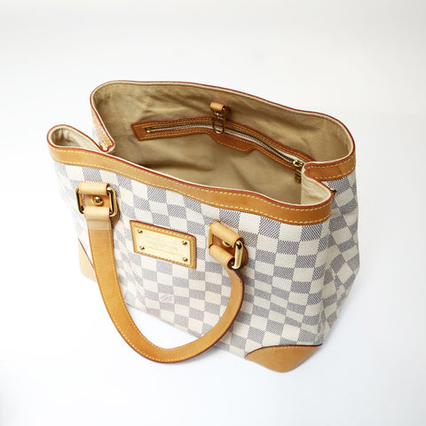LOUIS VUITTON 2008 Damier Hampstead PM Handbag white WS26986