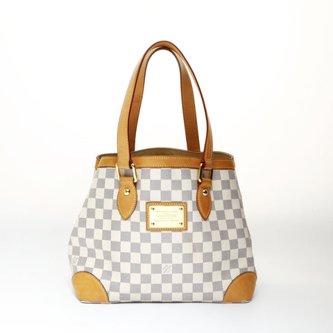 LOUIS VUITTON 2008 Damier Hampstead PM Handbag white WS26986
