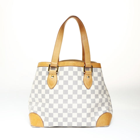 LOUIS VUITTON 2008 Damier Hampstead PM Handbag white WS26986