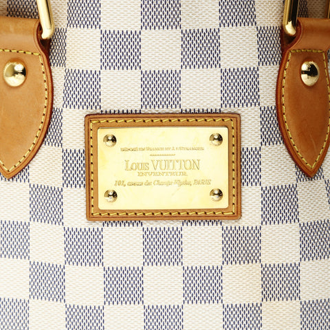 LOUIS VUITTON 2008 Damier Hampstead PM Handbag white WS26986