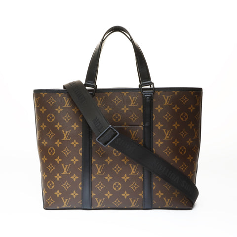 LOUIS VUITTON Monogram Macassar Weekend Tote PM Tote Bag Brown WS26987