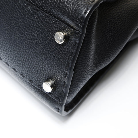 FENDI Leather Peekaboo 2way Selleria Handbag black WS26989