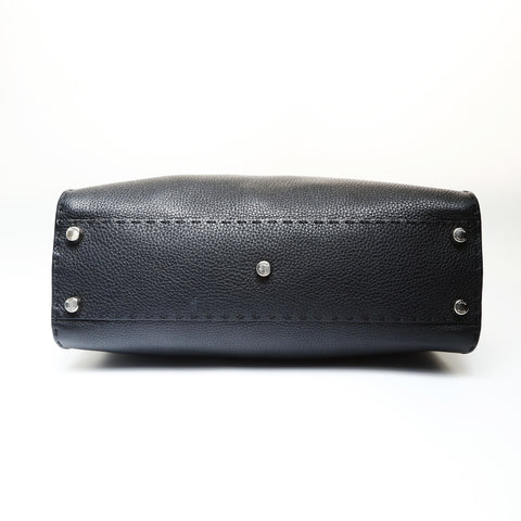 FENDI Leather Peekaboo 2way Selleria Handbag black WS26989