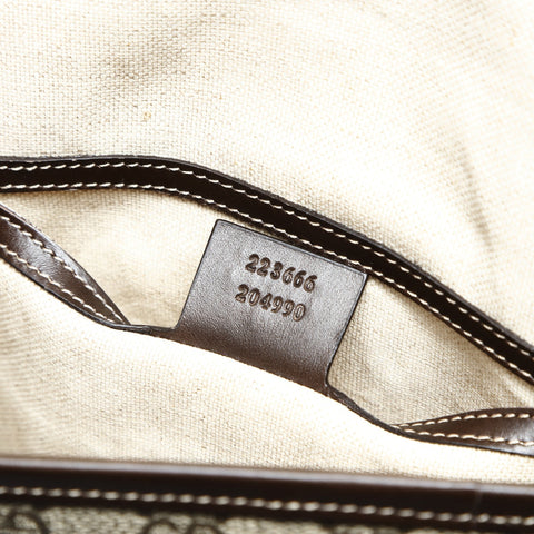 GUCCI GG Supreme PVC Shoulder Bag Brown WS26992