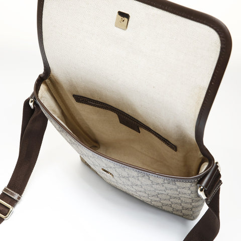 GUCCI GG Supreme PVC Shoulder Bag Brown WS26992