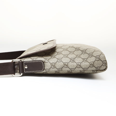 GUCCI GG Supreme PVC Shoulder Bag Brown WS26992