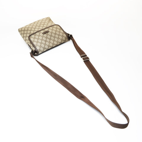 GUCCI GG Supreme PVC Shoulder Bag Brown WS26992