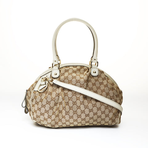 GUCCI GG Canvas Sukey 2way Shoulder Bag beige WS26993