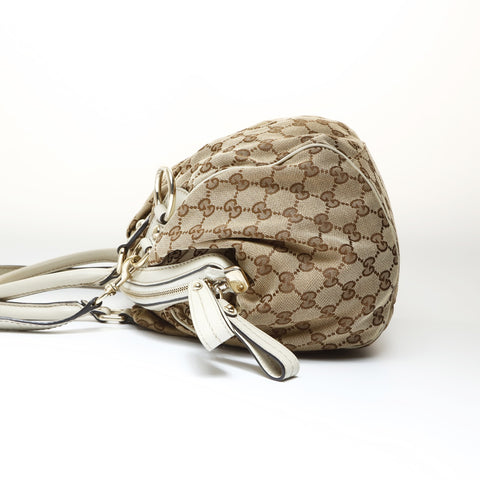 GUCCI GG Canvas Sukey 2way Shoulder Bag beige WS26993